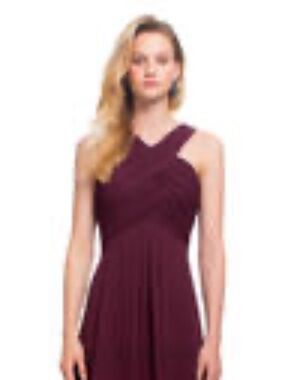 NWT BILL LEVKOFF WINE CHIFFON GOWN SIZE 10